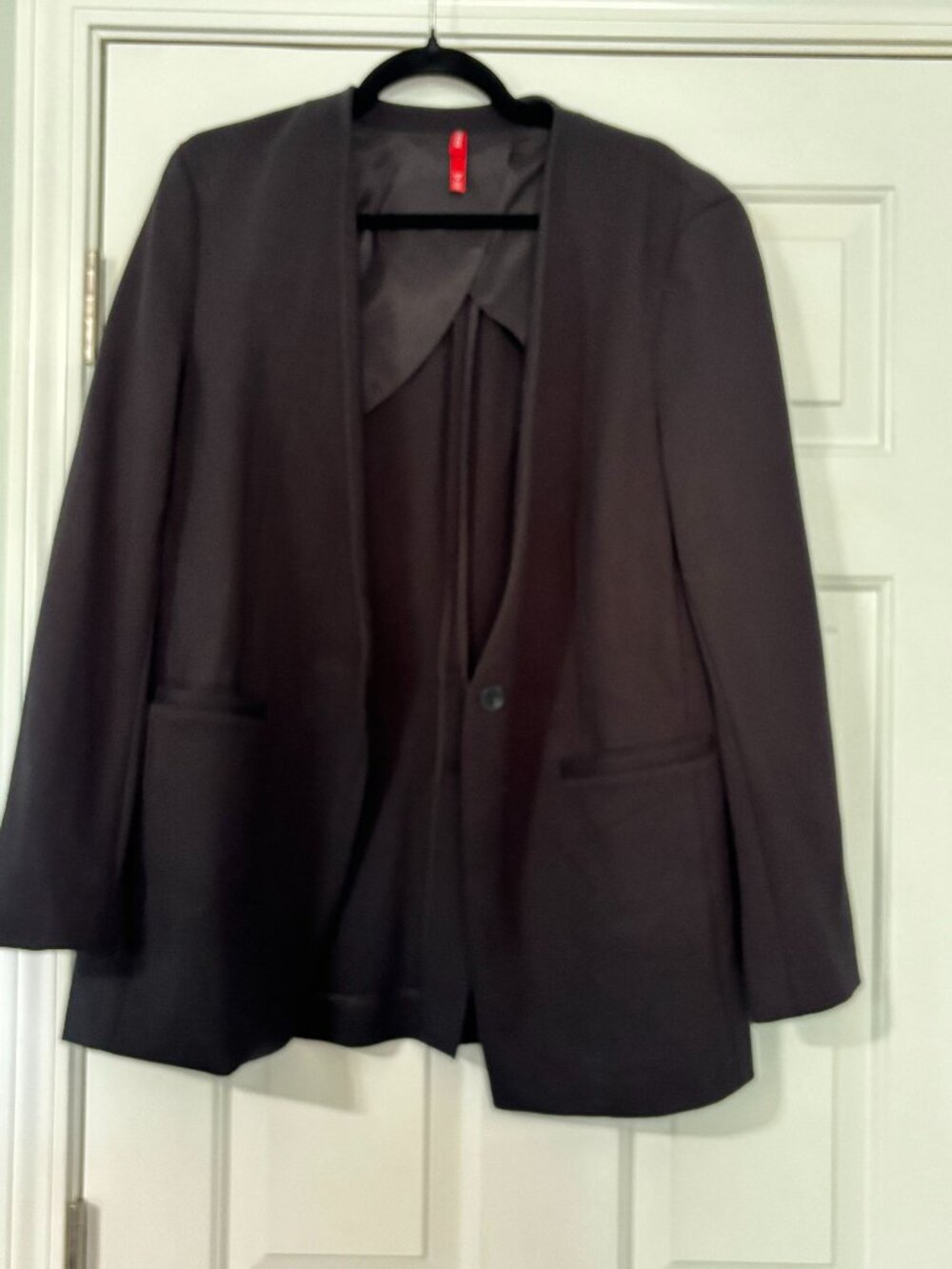Spanx The Perfect Collarless Oversize Ponte Knit Fabric Blazer Regular Classic - Picture 2 of 6